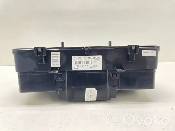 Volkswagen Touran I Compteur de vitesse tableau de bord 1T0920861AX