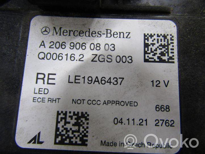 Mercedes-Benz C W206 Priekinis žibintas A2069060803