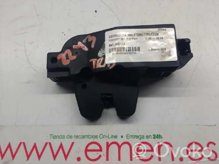 Peugeot 607 Loquet de verrouillage de hayon 9627816980