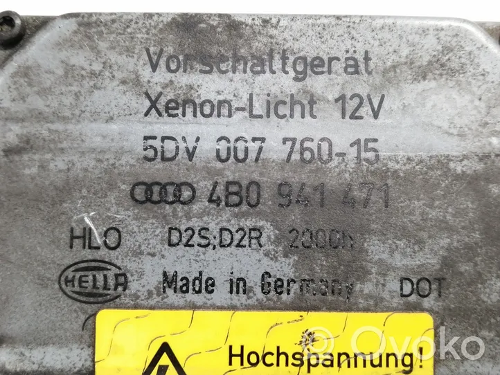 Audi A6 S6 C5 4B Xenon-valojen ohjainlaite/moduuli 4B0941471