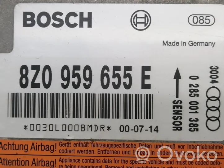 Audi A2 Turvatyynyn ohjainlaite/moduuli 8Z0959655E