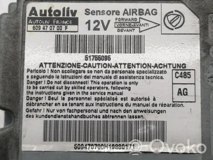 Fiat Linea Sterownik / Moduł Airbag 51755095