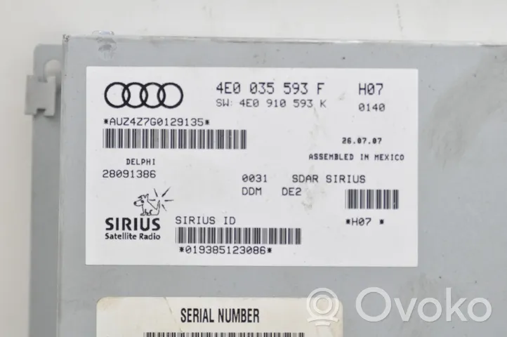 Audi Q7 4L Autres dispositifs 4E0035593F