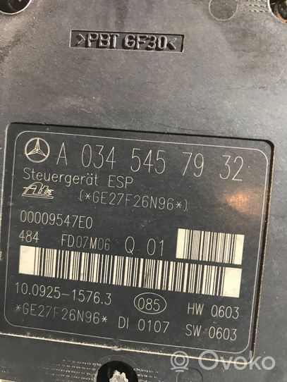 Mercedes-Benz C W203 ABS Steuergerät A0345457932