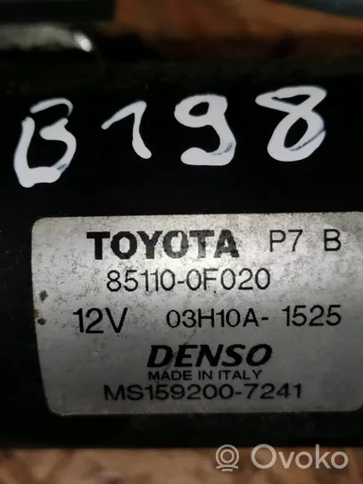 Toyota Corolla Verso AR10 Tiranti e motorino del tergicristallo anteriore 851100F020