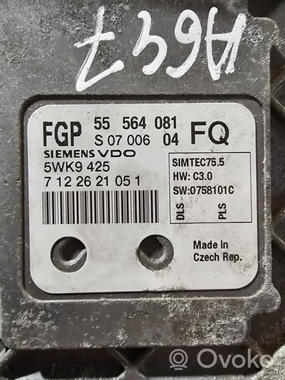 Opel Zafira B Calculateur moteur ECU 55564081