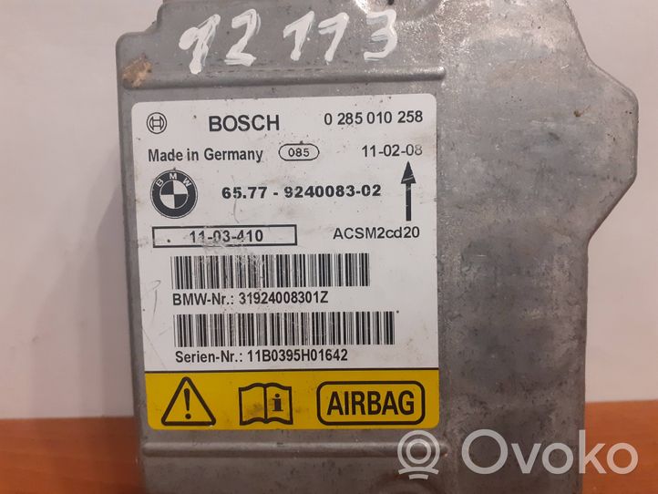 BMW X5 E70 Module de contrôle airbag 319240083017