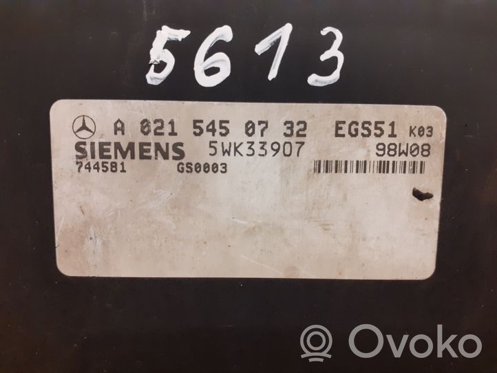 Mercedes-Benz E W210 Vaihdelaatikon ohjainlaite/moduuli 5WK33907