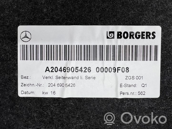 Mercedes-Benz C W204 Untere Seitenverkleidung Kofferraum A2046905426
