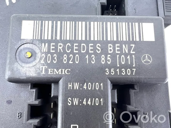 Mercedes-Benz C W203 Unité de commande module de porte 2038201385
