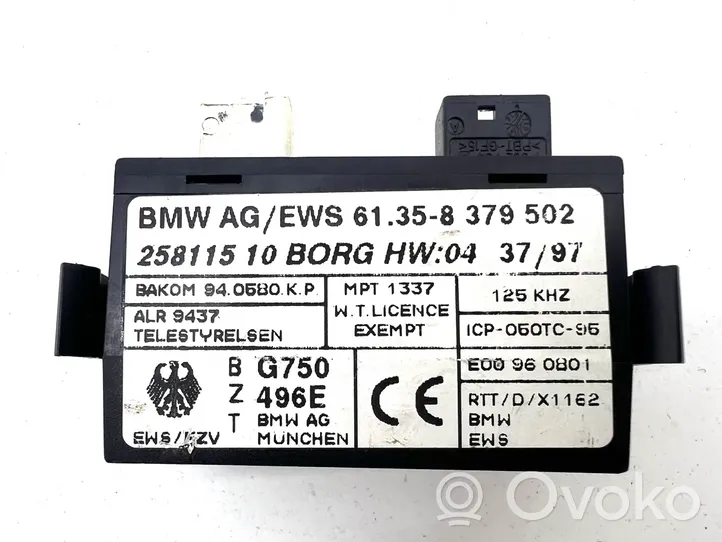BMW 3 E36 Unité de commande dispositif d'immobilisation 8379502