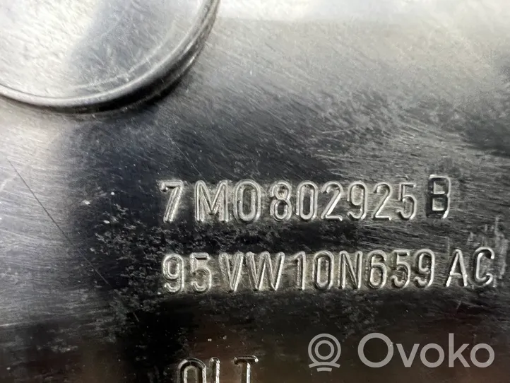Volkswagen Sharan Coperchio/tappo della scatola vassoio della batteria 7M0802925B