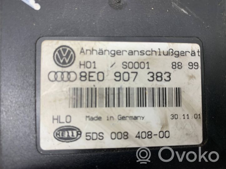 Audi A4 S4 B6 8E 8H Priekabos kablio valdymo blokas 8E0907383