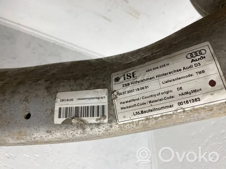 Audi A8 S8 D3 4E Sottotelaio posteriore 4E0505235H