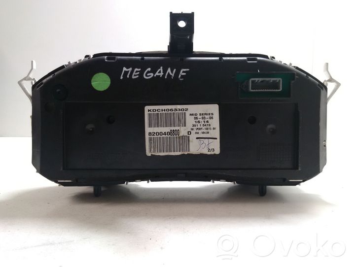 Renault Megane II Speedometer (instrument cluster) 8200408800D