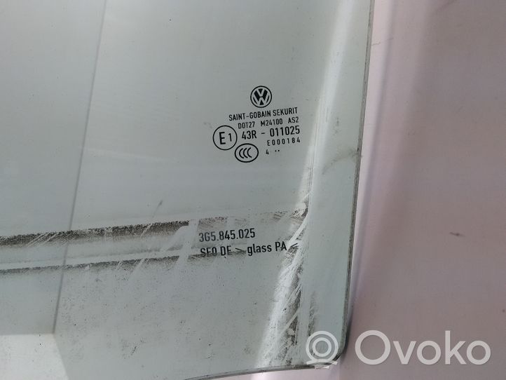 Volkswagen PASSAT B8 Vetro del finestrino della portiera posteriore 3G5845025