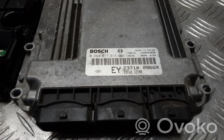 Renault Latitude (L70) Komputer / Sterownik ECU i komplet kluczy 0281017614