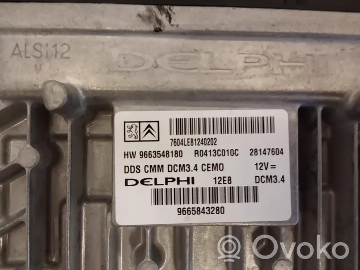 Citroen C5 Aircross Блок управления двигателем ECU 9665843280