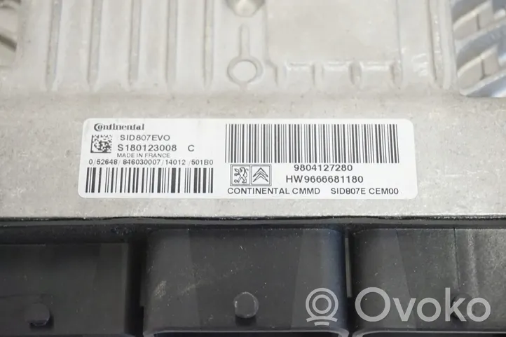 Peugeot 508 Unité de commande, module ECU de moteur 9804127280