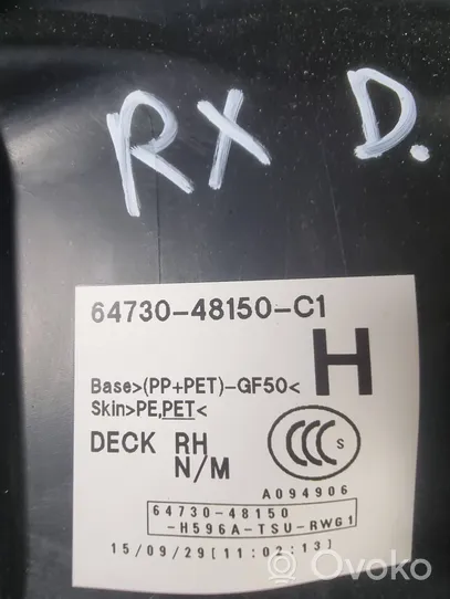 Lexus RX 450H Garniture panneau latérale du coffre 6473048150