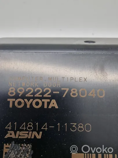 Lexus NX Sterownik / Moduł elektrycznej klapy tylnej / bagażnika 8922278040