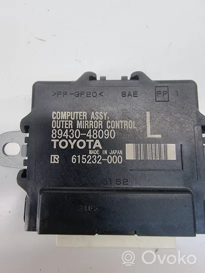 Lexus RX 450H Modulo di controllo degli specchietti retrovisori 8943048090