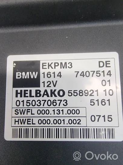 BMW 3 F30 F35 F31 Steuergerät Hochdruckkraftstoffpumpe 55892110