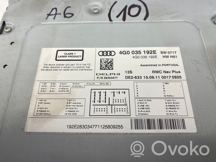 Audi A6 C7 Panel / Radioodtwarzacz CD/DVD/GPS 4G0035192E