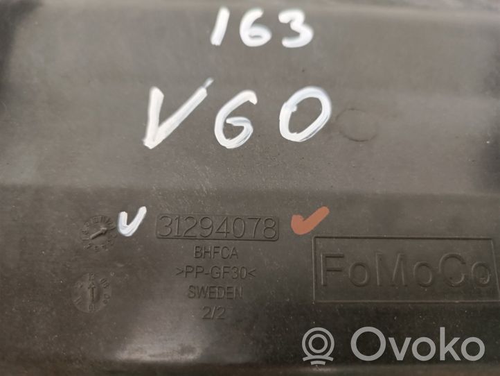 Volvo V60 Protettore termico del vano batteria 31294078