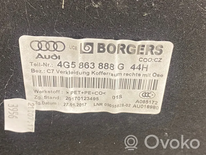 Audi A6 S6 C7 4G Autres éléments garniture de coffre 4G5863888G