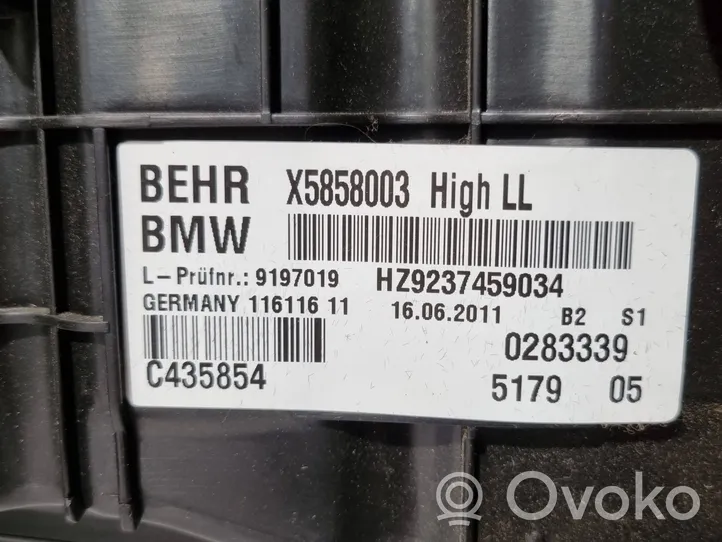 BMW 7 F01 F02 F03 F04 Montaje de la caja de climatización interior 5858003