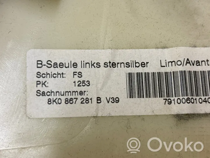 Audi A4 S4 B8 8K B-pilarin verhoilu (yläosa) 8K0867281B