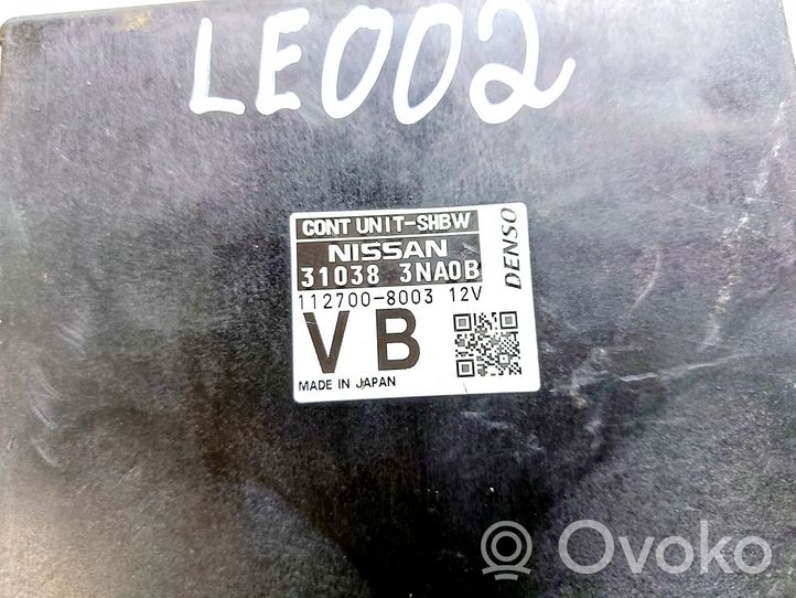 Nissan Leaf I (ZE0) Module de contrôle de boîte de vitesses ECU 310383NA0B