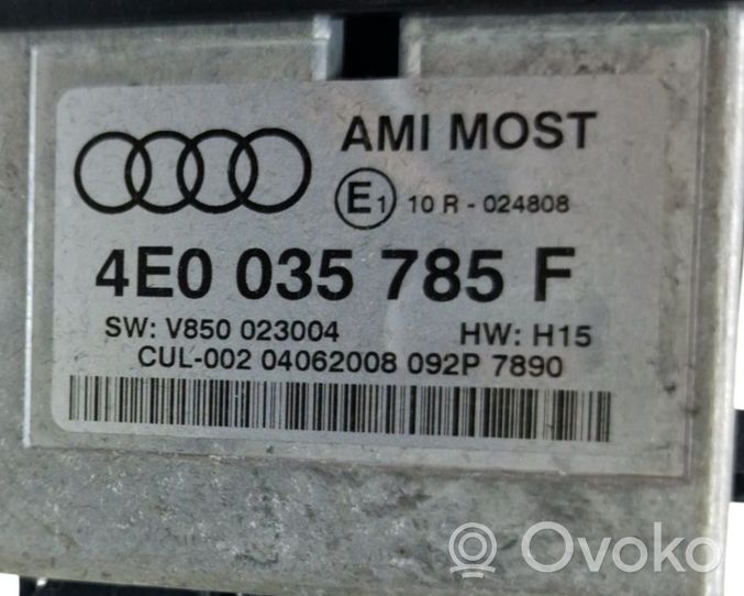 Audi A4 S4 B8 8K Multimedian ohjauslaite 4E0035785F