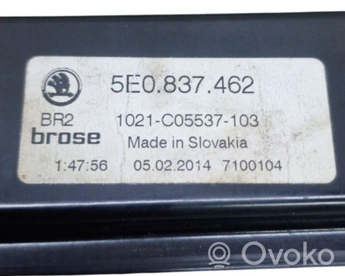 Skoda Octavia Mk3 (5E) Mechanizm podnoszenia szyby przedniej bez silnika 5E0837462