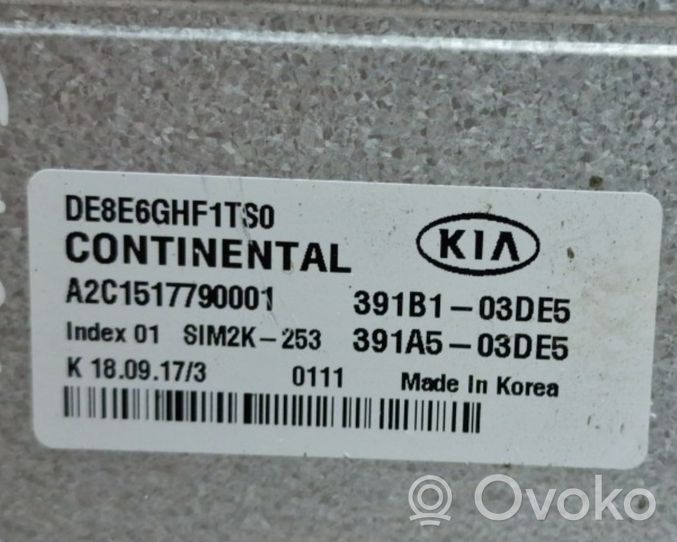 KIA Niro Calculateur moteur ECU 391B103DE5