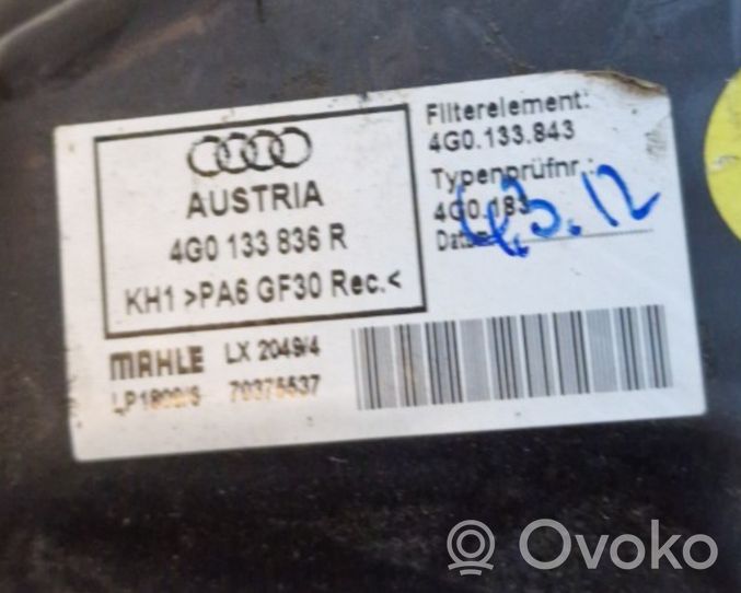 Audi A6 S6 C7 4G Boîtier de filtre à air 4G0133836R