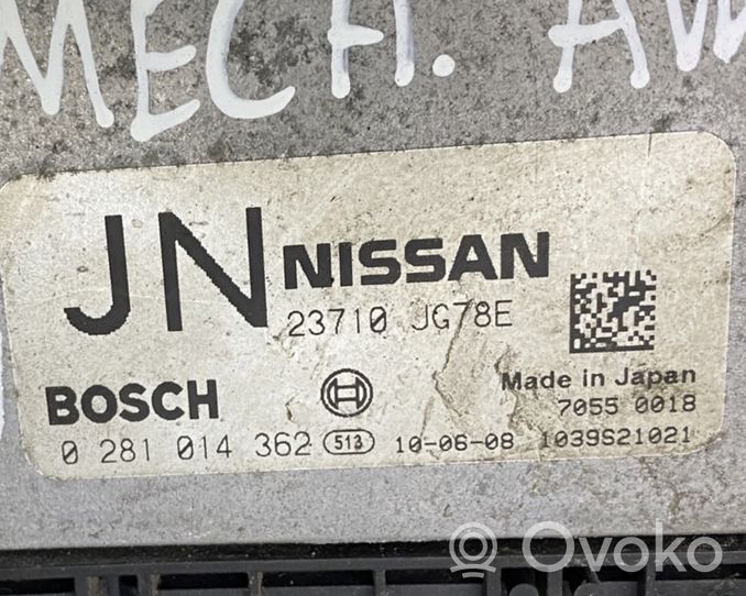 Nissan X-Trail T31 Moottorin ohjainlaite/moduuli 23710JG78E