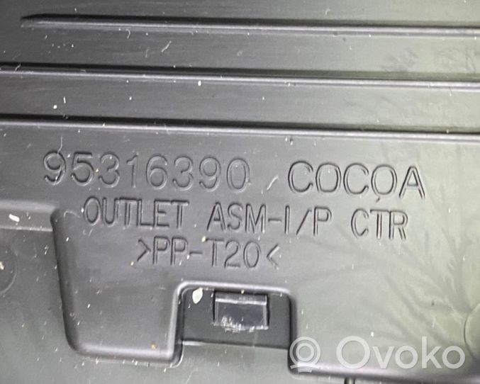 Opel Mokka Dysze / Kratki środkowego nawiewu deski rozdzielczej 95316390