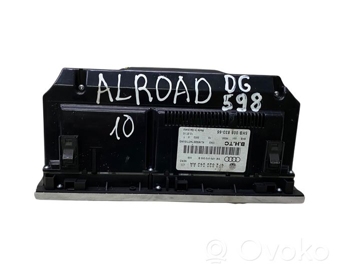 Audi A6 Allroad C6 Ilmastoinnin ohjainlaite 4F2820043AA