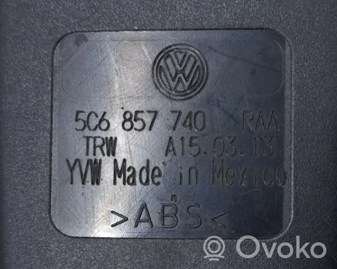 Volkswagen Jetta VI Keskipaikan turvavyö (takaistuin) 5C6857807D