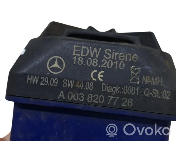 Mercedes-Benz E W212 Alarmes antivol sirène A0038207726