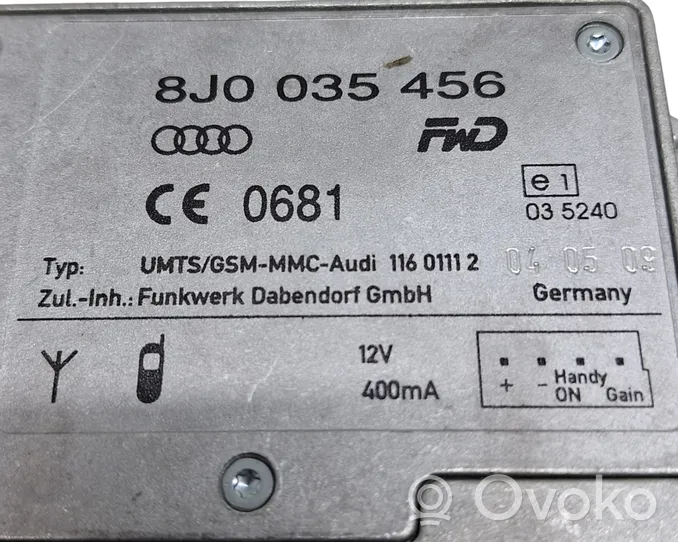 Audi Q5 SQ5 Moduł / Sterownik anteny 8J0035456