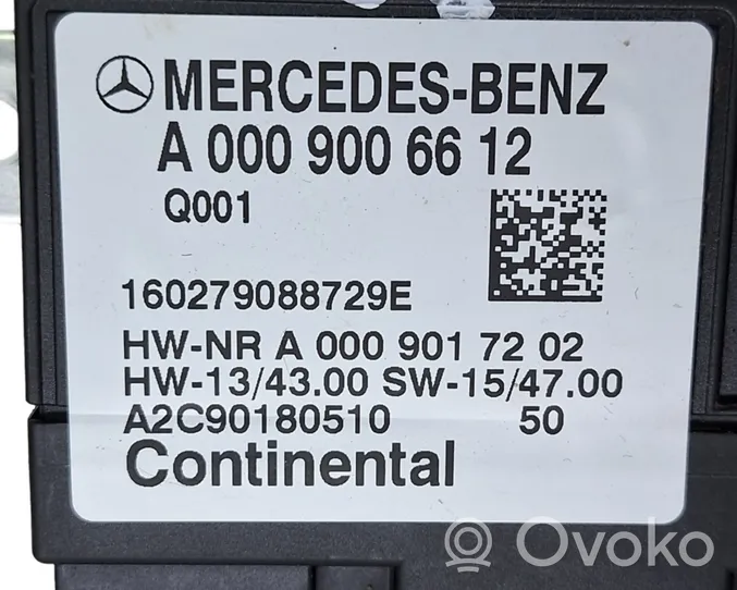 Mercedes-Benz GLC X253 C253 Polttoaineen ruiskutuspumpun ohjainlaite/moduuli A0009006612