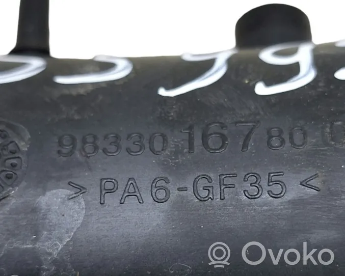 Citroen C4 III e-C4 Tube d'admission de tuyau de refroidisseur intermédiaire 9833016780