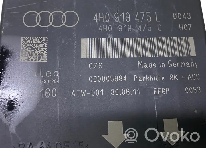 Audi A6 S6 C7 4G Centralina/modulo sensori di parcheggio PDC 480919475L