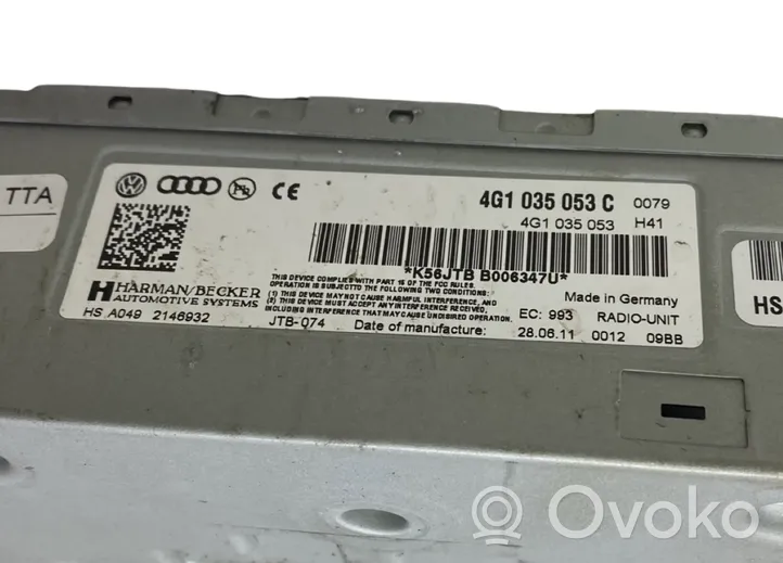 Audi A6 S6 C7 4G Unità principale autoradio/CD/DVD/GPS 4G1035053C