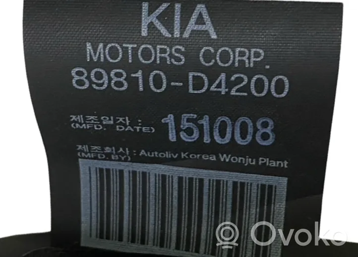 KIA Optima Ceinture de sécurité arrière 89810D4200