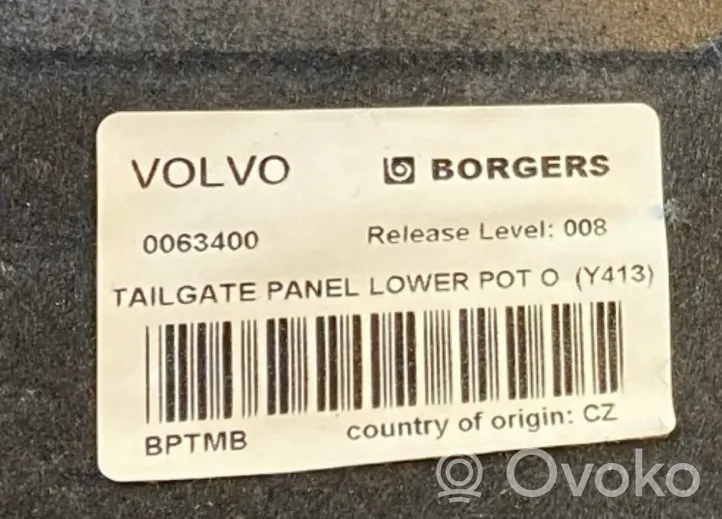 Volvo XC60 Poszycie / Tapicerka tylnej klapy bagażnika 0063400