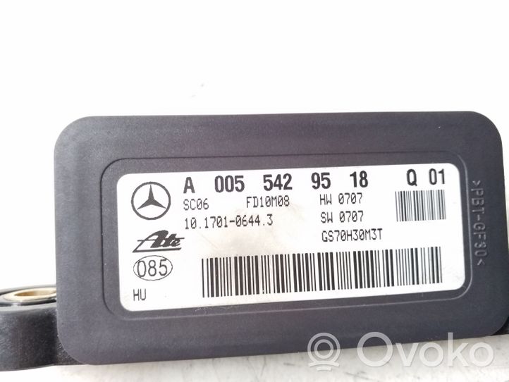 Mercedes-Benz CL C216 Vakaajan pitkittäiskiihtyvyystunnistin (ESP) A0055429518